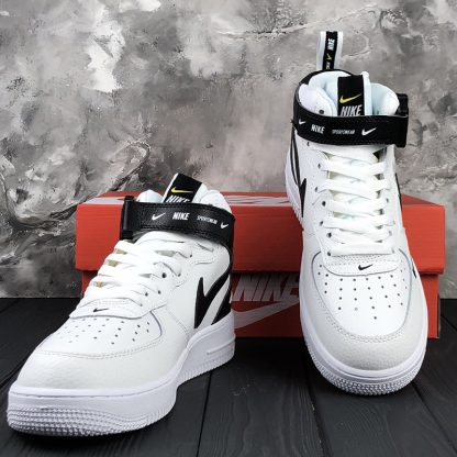 Nike Air Force 1 07 Mid Lv8 White Black Trends Day