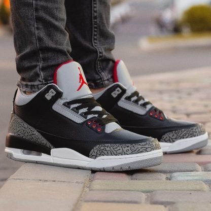 Jordan 3 hot sale concrete black